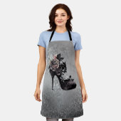 ゴシック様式 |ミュートされたパステルバラファッションStiletto エプロン (着用した状態)