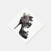 ゴシック様式 |ミュートされたパステルバラファッションStiletto スタンダードカクテルナプキン (角)