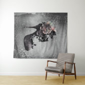 ゴシック様式 |ミュートされたパステルバラファッションStiletto タペストリー (インサイチュ(横))