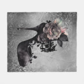 ゴシック様式 |ミュートされたパステルバラファッションStiletto フリースブランケット (正面(横))