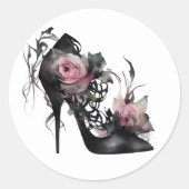 ゴシック様式 |ミュートされたパステルバラファッションStiletto ラウンドシール (正面)