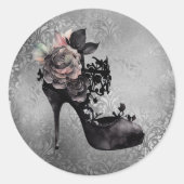 ゴシック様式 |ミュートされたパステルバラファッションStiletto ラウンドシール (正面)