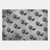 ゴシック様式 |ミュートされたパステルバラファッションStiletto ラッピングペーパーシート (正面3)