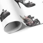 ゴシック様式 |ミュートされたパステルバラファッションStiletto ラッピングペーパー (ロールコーナー)