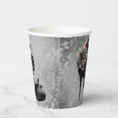 ゴシック様式 |ミュートされたパステルバラファッションStiletto 紙コップ (右)