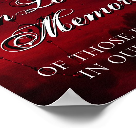 ゴシック様式 |愛する記憶の黒と濃い赤 ポスター (角)