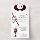 ゴシック様式 | 死は黒と血の赤を分ける オールインワン招待状 (内側)