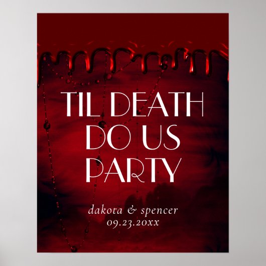 ゴシック様式 |黒い赤い血ドリップゴアへようこそ ポスター (正面)