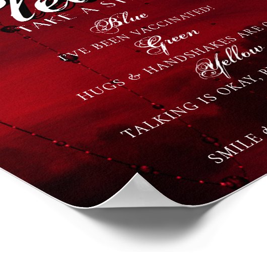 ゴシック様式 |黒と濃い赤の社会的距離 ポスター (角)