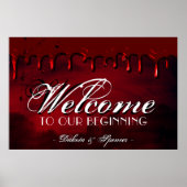 ゴシック様式 |黒と濃い赤結婚の歓迎 ポスター (正面)