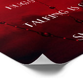 ゴシック様式 |黒と血の赤の社会的距離 ポスター (角)