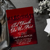 ゴシック様式 Blood and Gore Til Death Do Us Part 招待状