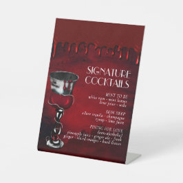 ゴシック様式 | Red Blood and Gore Signature Drinks 台座サイン