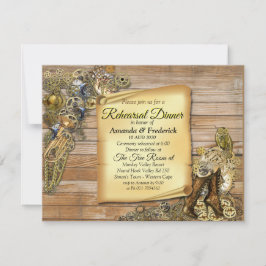 ゴシック様式 – Steampunk on Wood Reharsal dinner 招待状
