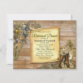 ゴシック様式 – Steampunk on Wood Reharsal dinner 招待状