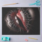 ゴシック様式Webbed Bitten Lips Art Decompage 薄葉紙 (クラフト)
