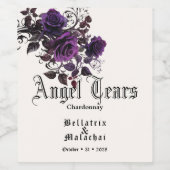 ゴシック深いアメジストパープルホワイトワインワインラベル ワインラベル (シングルラベル)