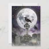 ゴシック満月魔女の茶会招待状 招待状 (裏面)