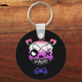 ゴシック源流流体プライドフラッグ着色ベア キーホルダー (正面)