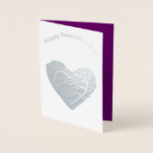 ゴシック溶融ラブハートフォイルカード 箔カード (正面)