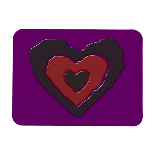 ゴシック溶融ラブハート磁石 マグネット (横)