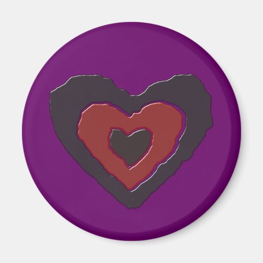 ゴシック溶融ラブハート磁石 マグネット (正面)