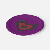 ゴシック溶融ラブハート紙パーティープレート ペーパープレート (アングル)