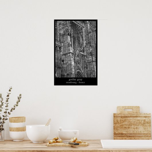 ゴシック灰色 ポスター (キッチン)