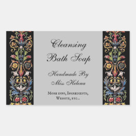 ゴシック照明付きアート編集可能プロダクトシール 長方形シール