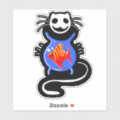 ゴシック猫害怖い猫カスタムカットのビニール貼り シール (シート)