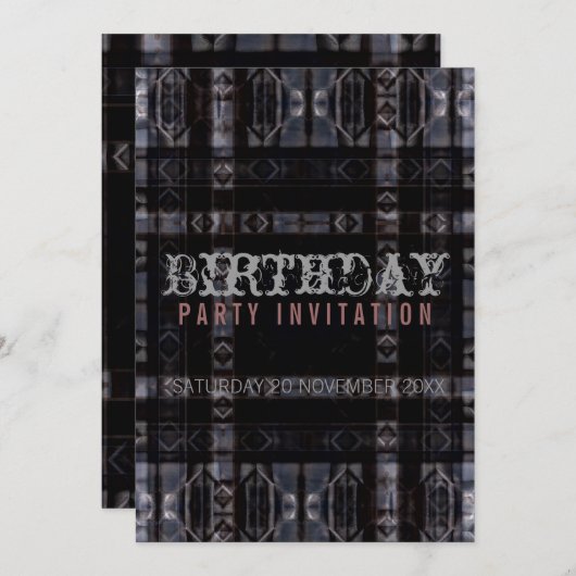 ゴシック産業ダークバースデーパーティーへの招待 招待状 (正面/裏面)