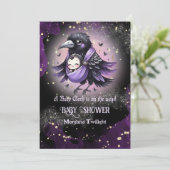 ゴシック男の赤ちゃんガールデリバリーバイクロウムーンライト 招待状 (スタンド正面)