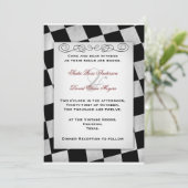 ゴシック白黒結婚式招待状 招待状 (スタンド正面)