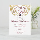 ゴシック真珠&プロセッコ「ティルデスブライダルシャワー 招待状 (スタンド正面)