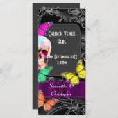 ゴシック砂糖スカル結婚式 プログラム (正面/裏面)