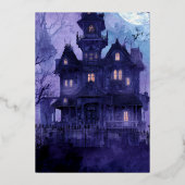 ゴシック神秘ハローウィンパーティフォイル招待状 箔招待状 (裏面)