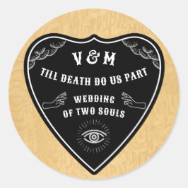 ゴシック神秘的なスピリットボードハロウィンプランシェット ラウンドシール