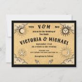 ゴシック神秘的なスピリットボードハロウィン結婚ズ 招待状 (正面)