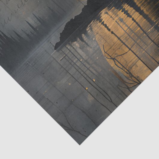 ゴシック神秘的な松の月明かりの夜のデコパージュ 薄葉紙 (詳細)