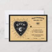 ゴシック神秘的スピリットボードハロウィーンRSVP 招待状 (正面)