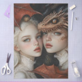 ゴシック神話ニンフファンタジードラゴン 薄葉紙 (クラフト)