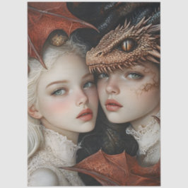 ゴシック神話ニンフファンタジードラゴン 薄葉紙