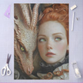 ゴシック神話ニンフファンタジードラゴン 薄葉紙 (クラフト)