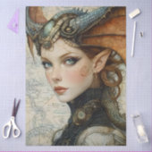 ゴシック神話ニンフファンタジードラゴン 薄葉紙 (クラフト)