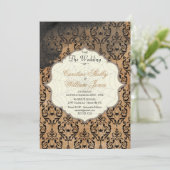 ゴシック秋金ゴールドクモWeb結婚式招待状 招待状 (スタンド正面)