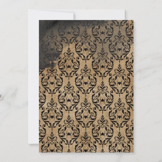 ゴシック秋金ゴールドクモWeb結婚式招待状 招待状 (裏面)