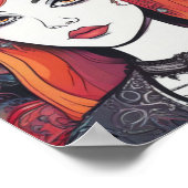 ゴシック空想オレンジガール ポスター (角)