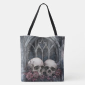 ゴシック窓と骸骨 トートバッグ (裏面)