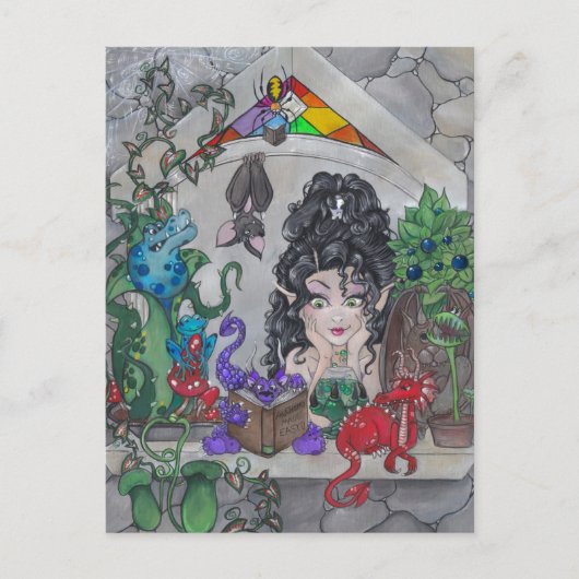 「ゴシック窓」のはがき ポストカード (正面)