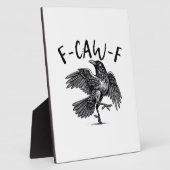 ゴシック系おもしろF Caw Fカラスのかわいいルック フォトプラーク (側面)